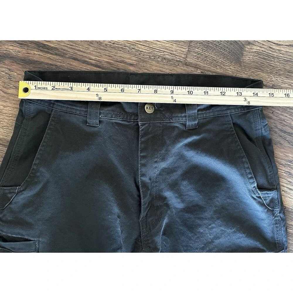KEY Workwear 30x32 Brown Utility Work Pants Cotton Stretch Carpenter